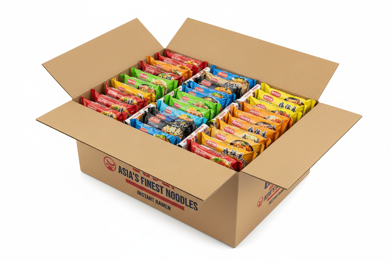 Generate a whole carton/box of instant noodles